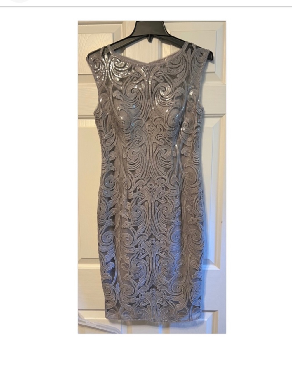Adrianna Papell Women’s Sleeveles Lace & Sequin Bodycon Dress size 6